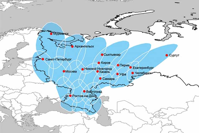 Карта охвата Интернет НТВ ПЛЮС